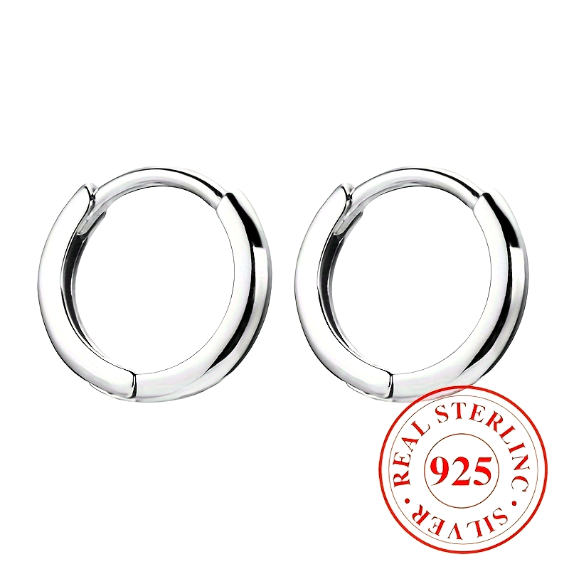 Minimalist Plain Circle Small Round Earrings, Unisex