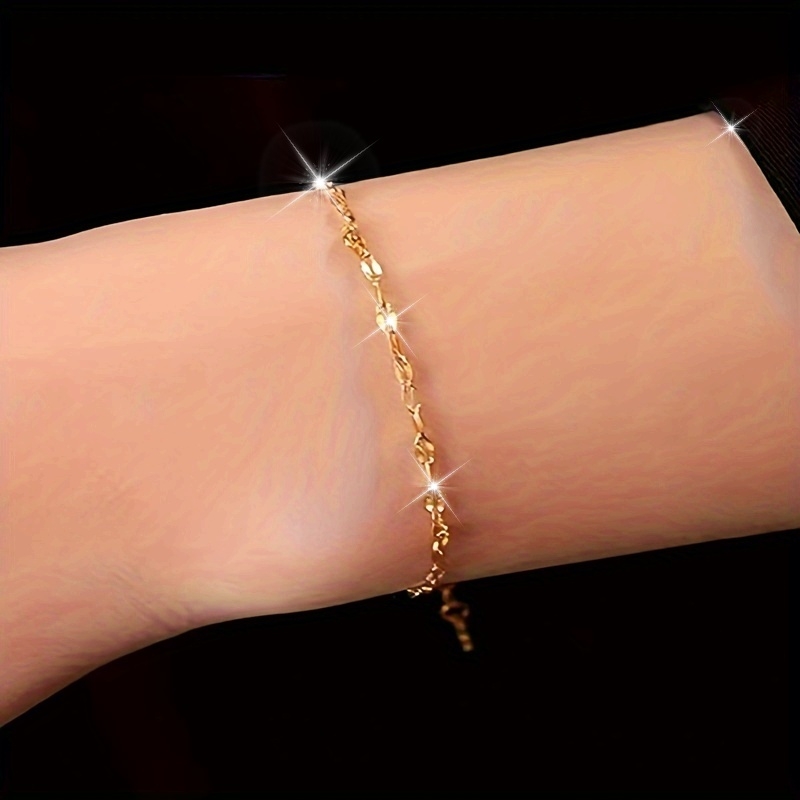 Boho Vintage Lip Chain Bracelet for Casual Attire