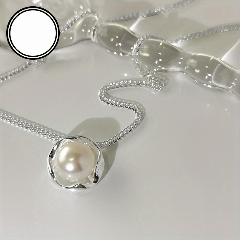 925 Silver Geometric Collarbone Chain French Style Couple Gift
