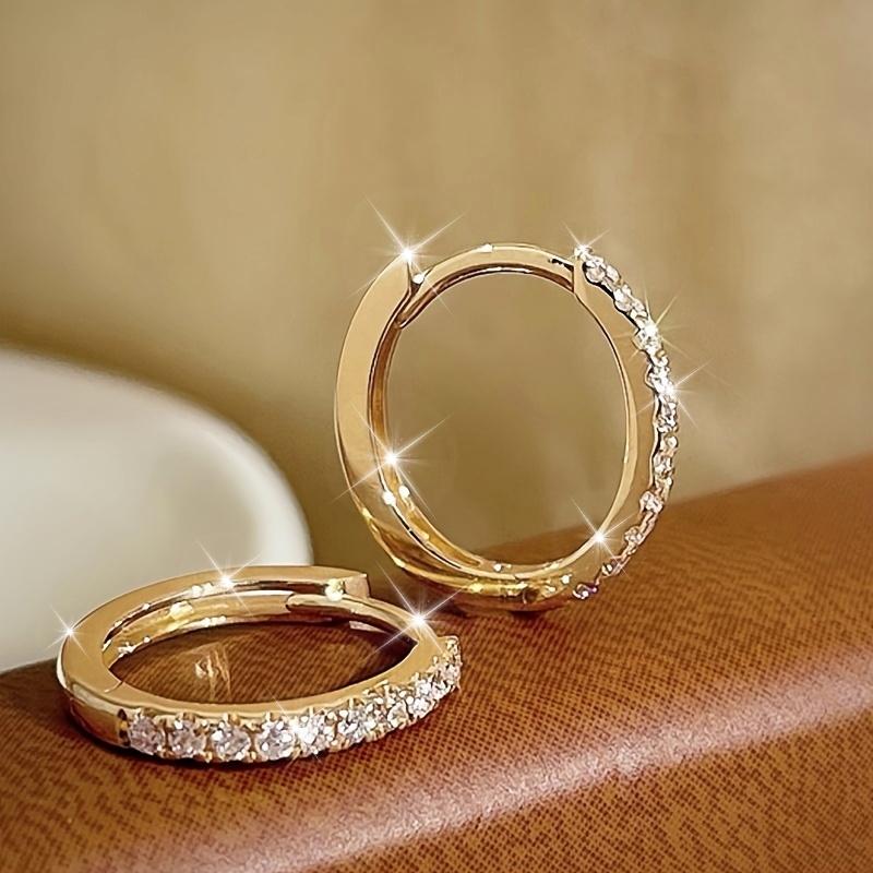 1 pair minimalist hoop earrings everyday formal jewelry s - Temu