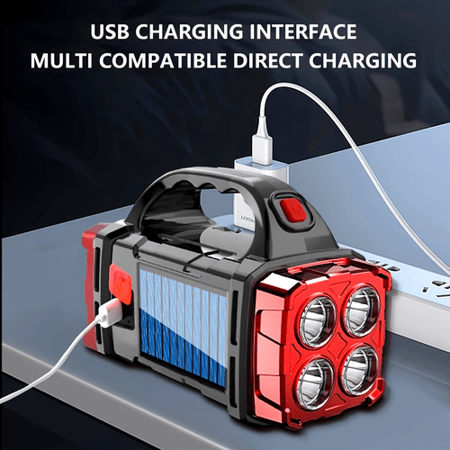 solar usb rechargeable led lantern flashlight 1500mah nickel battery cob work light 4 emergency power bank function portable for camping