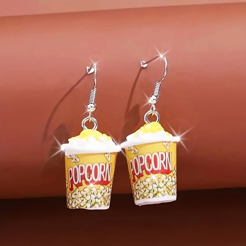 Drop Earrings Popcorn Match Daily Outfits Party Accessories
