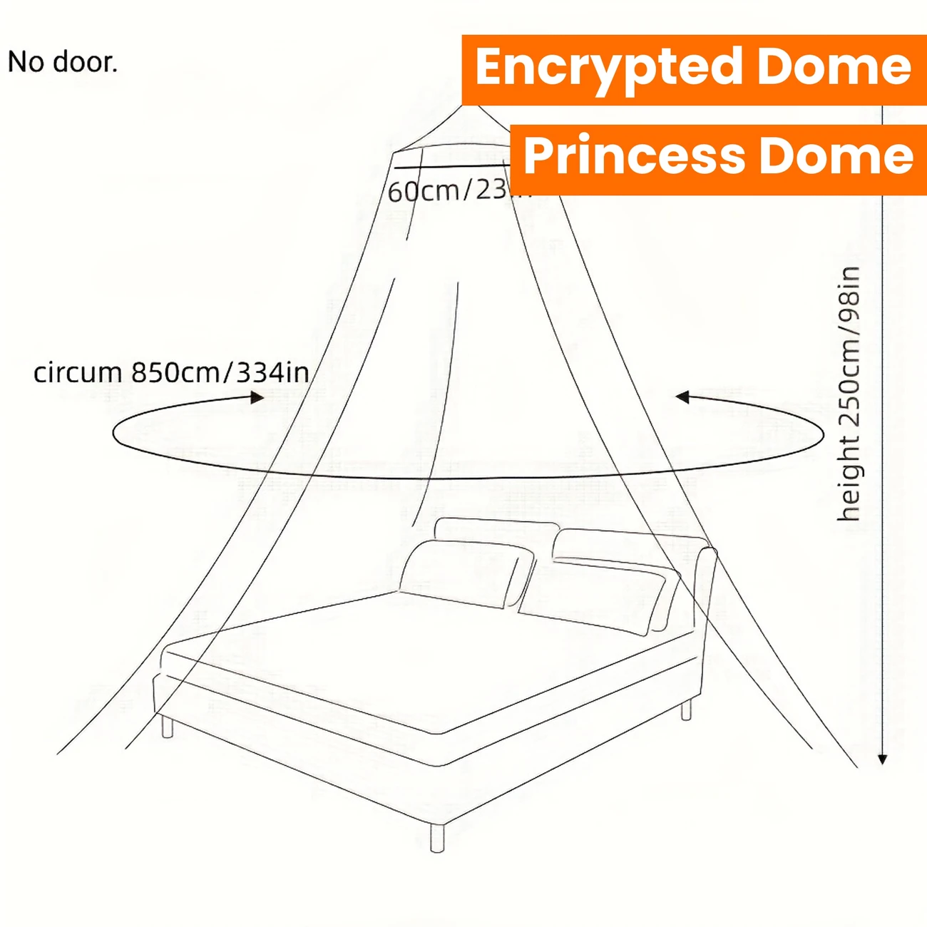 1pc dome mosquito net bed canopy for room decor princess dome mosquito netting for single to adult size beds bedroom use details 13