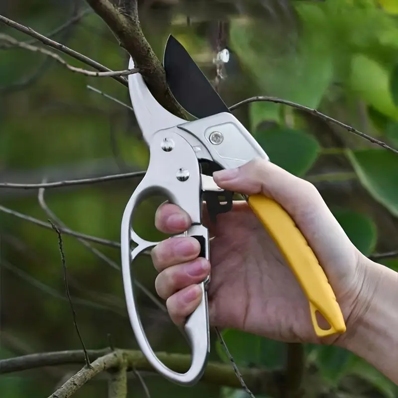 triple speed pruning scissors high carbon steel gardening scissors multifunctional manual pruning tool suitable for fruit trees vegetables and flowers   durable carbon steel suitable for gardens and courtyards details 0