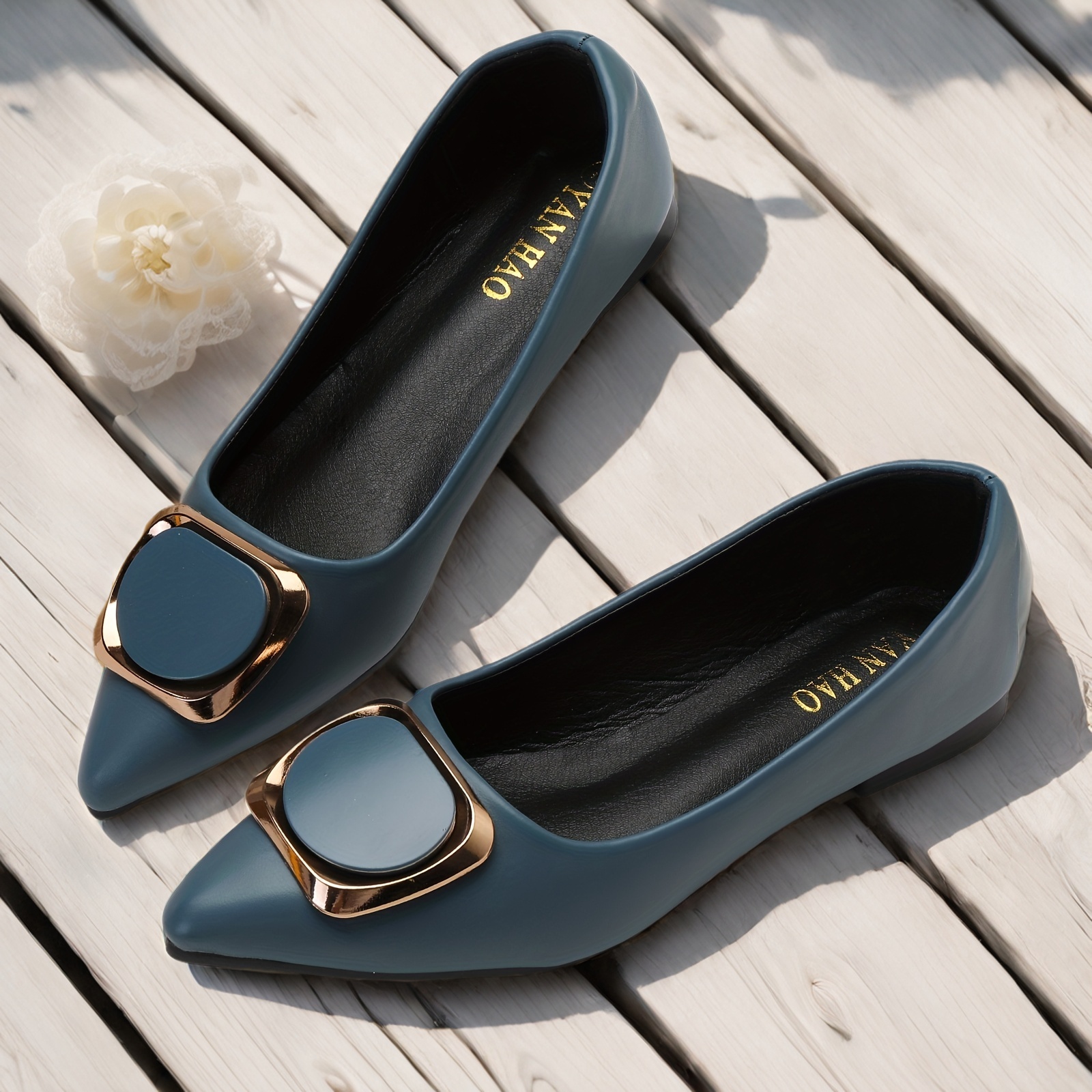 Pointed Toe Chunky Heel Women's Flat Shoes, 2023 Summer New Style, Versatile Mid-Heel Shallow Mouth Loafer Shoes, Internet-Famous Flat Shoes, Ladies' Shoes, Sizes 41-48, Women Shoes