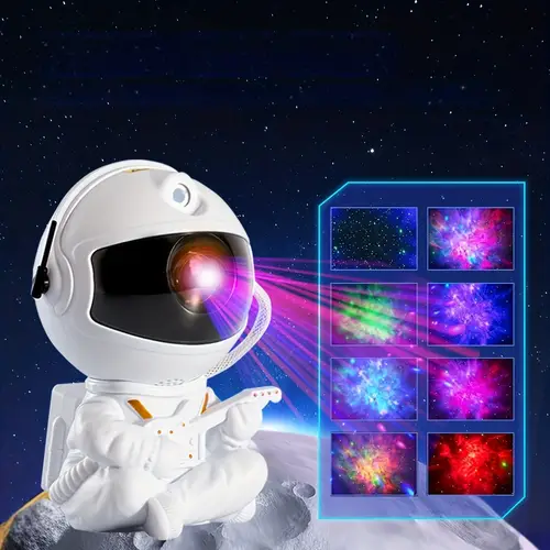 space astronaut starry sky projection light atmosphere night lamp creative astronaut laser nebula lamp