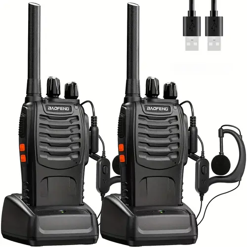 2pcs handheld two way radio for adults with led indicators and integrated antenna ideal for hiking biking and climbing