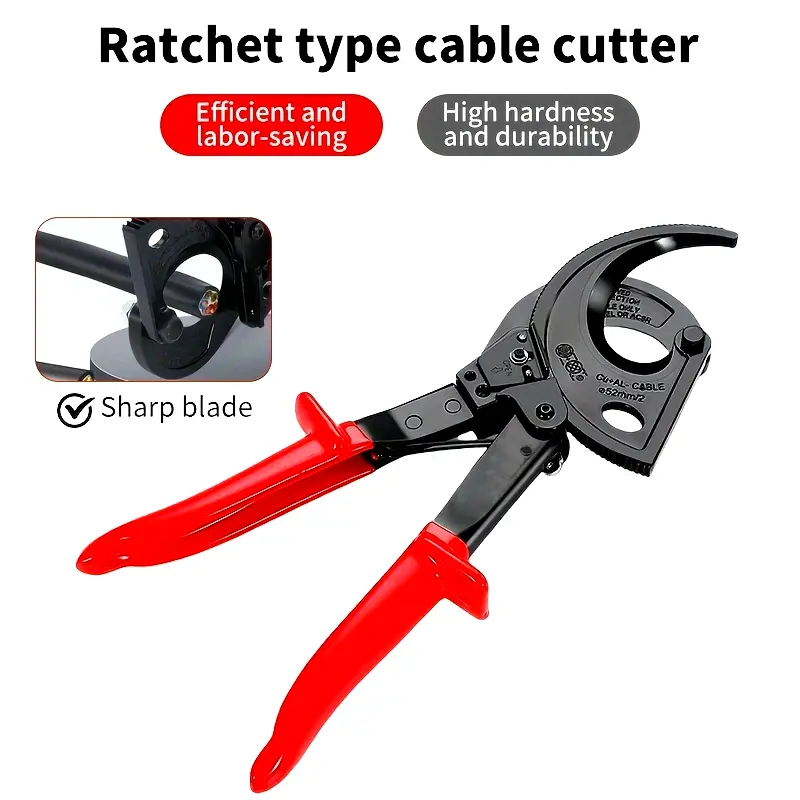 heavy duty ratchet cable cutter portable metal wire cutting tool for aluminum copper up to 240mm capacity no electricity needed ideal for holiday birthday gifts details 1