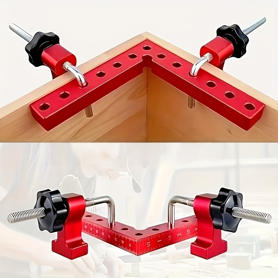 aluminum angle clamps set 90 degree precision positioning corner clamp tools for woodworking carpenter square picture frames boxes cabinets drawers durable metal construction non electric hand tool no battery needed pack of 1 details 1