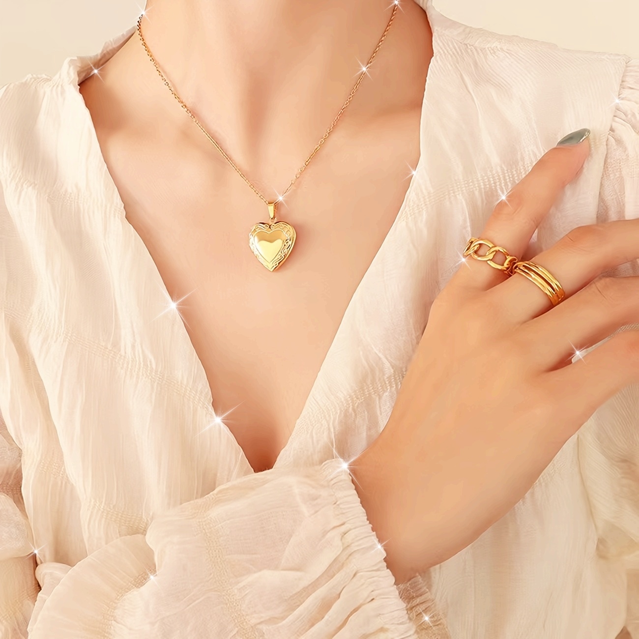 Women's Small Box Pendant Necklace, Openable Design