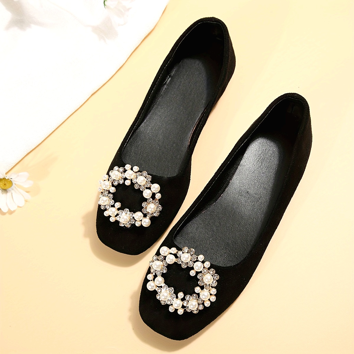 Women' Elegant & Strap Style Flat Shoes - Comfortable Sole, Soft Suitable for Spring, Dressy-Casual for Office, Semi-Formal Wear - Versatile Everyday Flats, Women Shoes