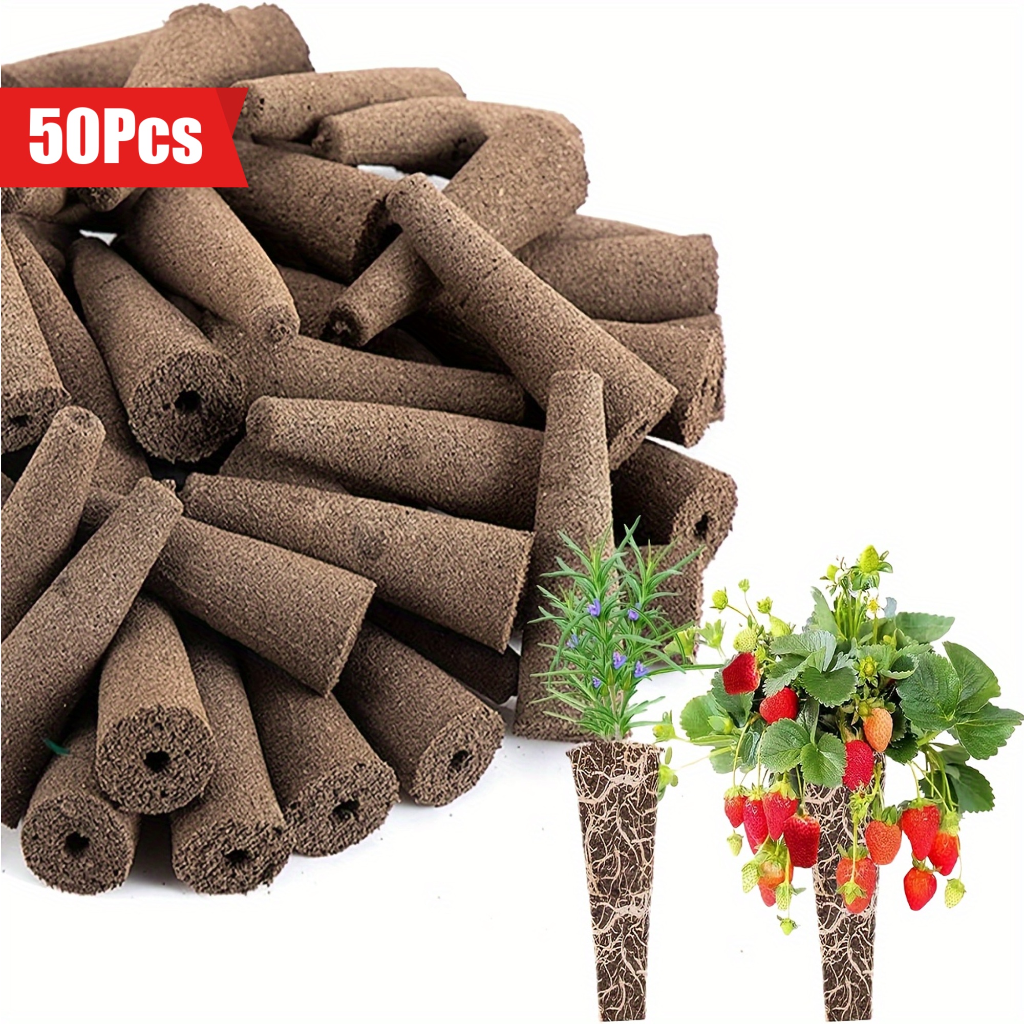 50pcs grow sponges replacement seed pods root growth sponges refill starter pods high germination rate for hydroponic plants growth details 1