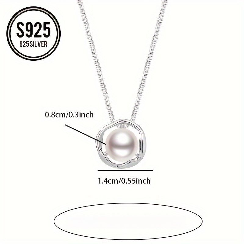 925 Silver Geometric Collarbone Chain French Style Couple Gift