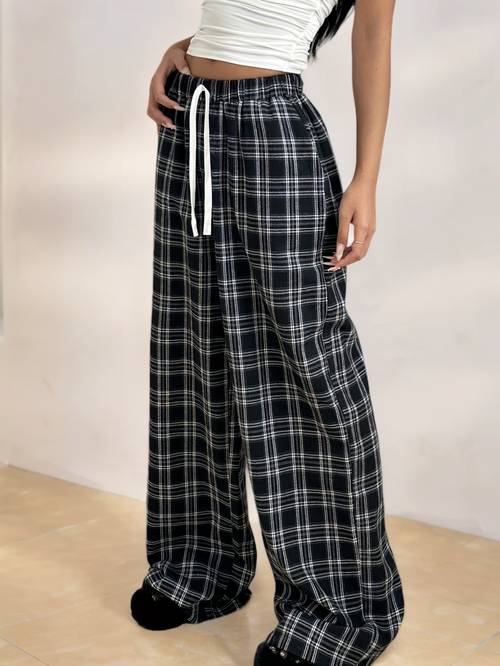 y2k style womens fiber sport pants with printed wide leg design featuring letter patterns as casual long pants or pajamas