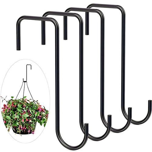 4pcs heavy duty hooks the door plant hangers for bird feeders lanterns versatile indoor outdoor garden brackets metal wall mount with for hanging baskets garden accessories modern wall mount durable metal hooks hanging baskets