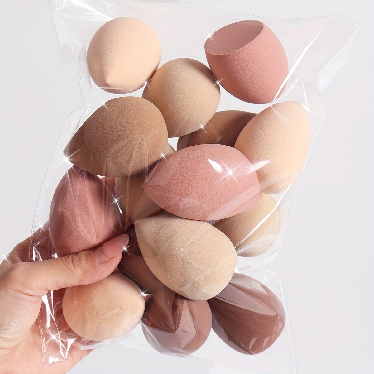 TEMU Ensemble de 11 éponges de Cosmétique multicolores (couleur aléatoire), pour produits , crèmes et poudres, latex, utilisation sur peau sèche ou