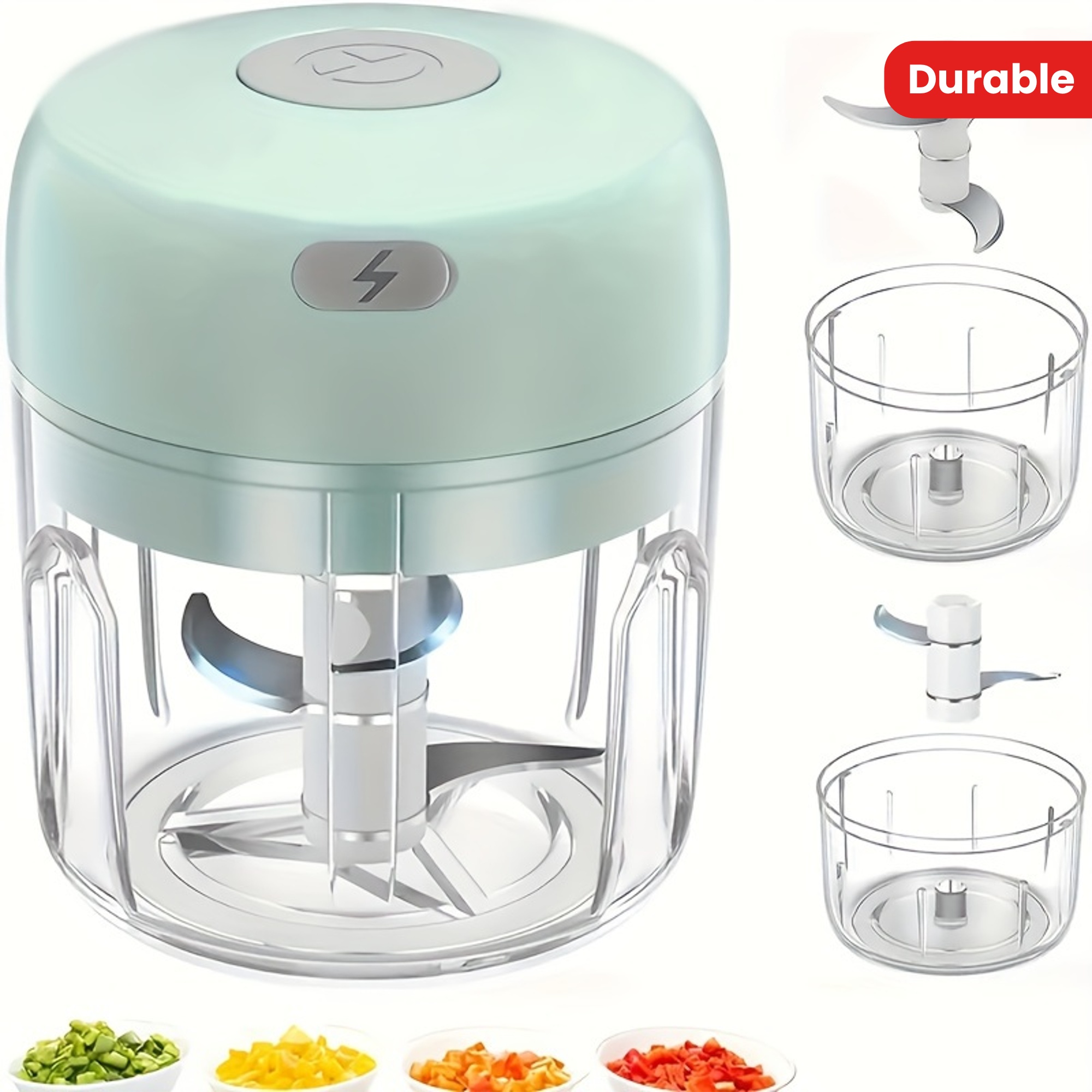 1pc   250ml mini electric garlic chopper meat grinder usb rechargeable 20000 rpm powerful motor durable abs   for garlic chili onion meat nuts easy clean kitchen gadget with ergonomic handle garlic grinder food preparation sleek appliance sturdy construction Product details 1