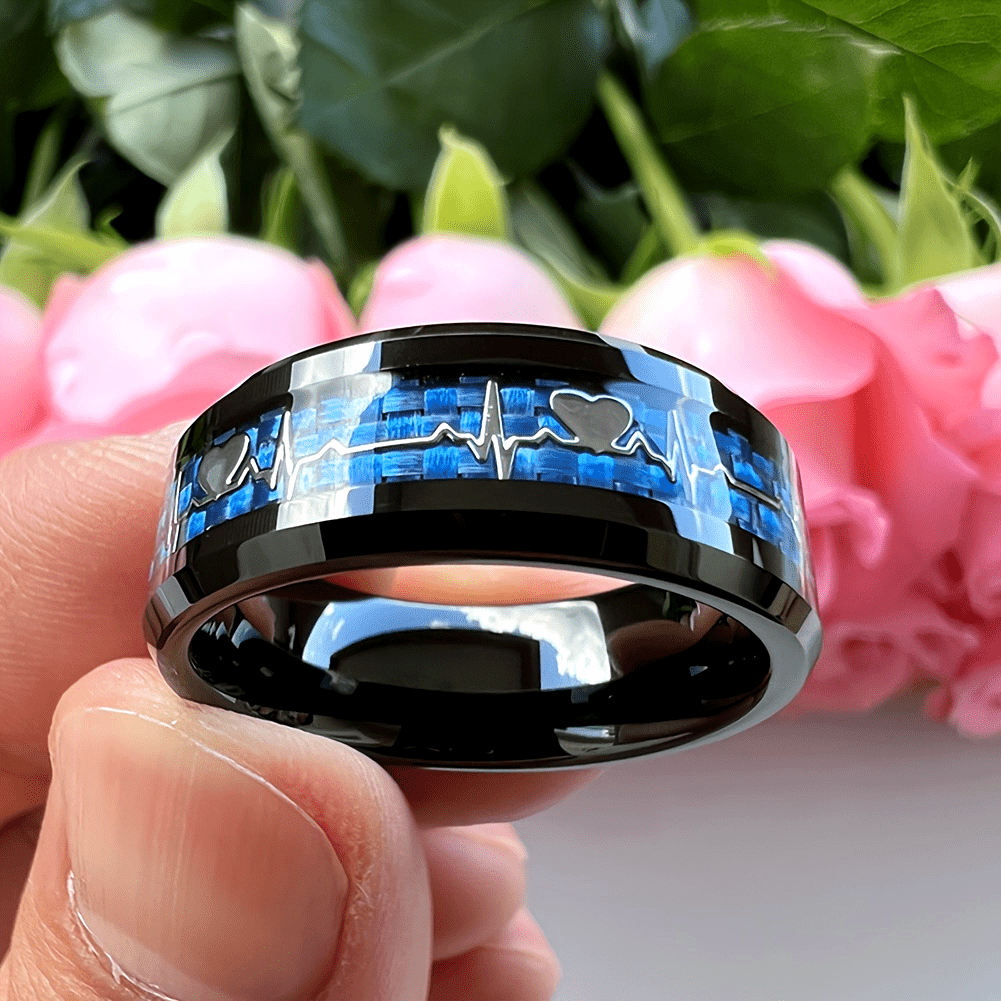 

Titanium Steel , 8mm, Pattern And , Unisex For Weddings And