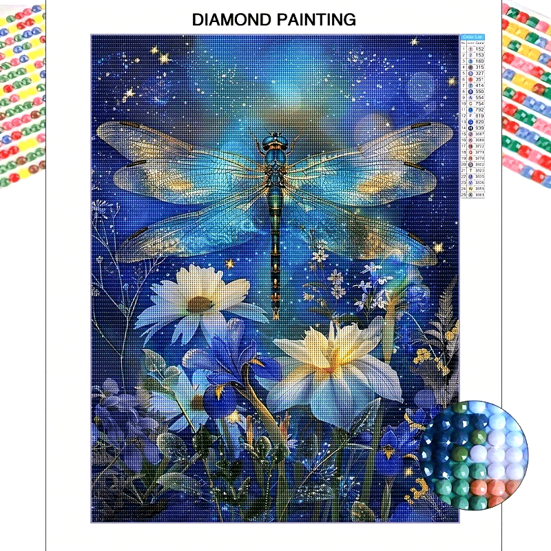 1pc adult 5d diamond painting kit dragonfly art - Temu
