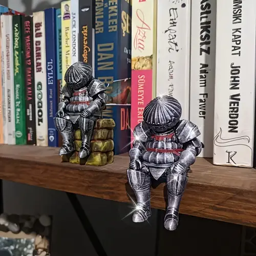 1pc vintage resin figurine detailed metallic with ideal for home office decor christmas halloween easter hanukkah thanksgiving knight decor