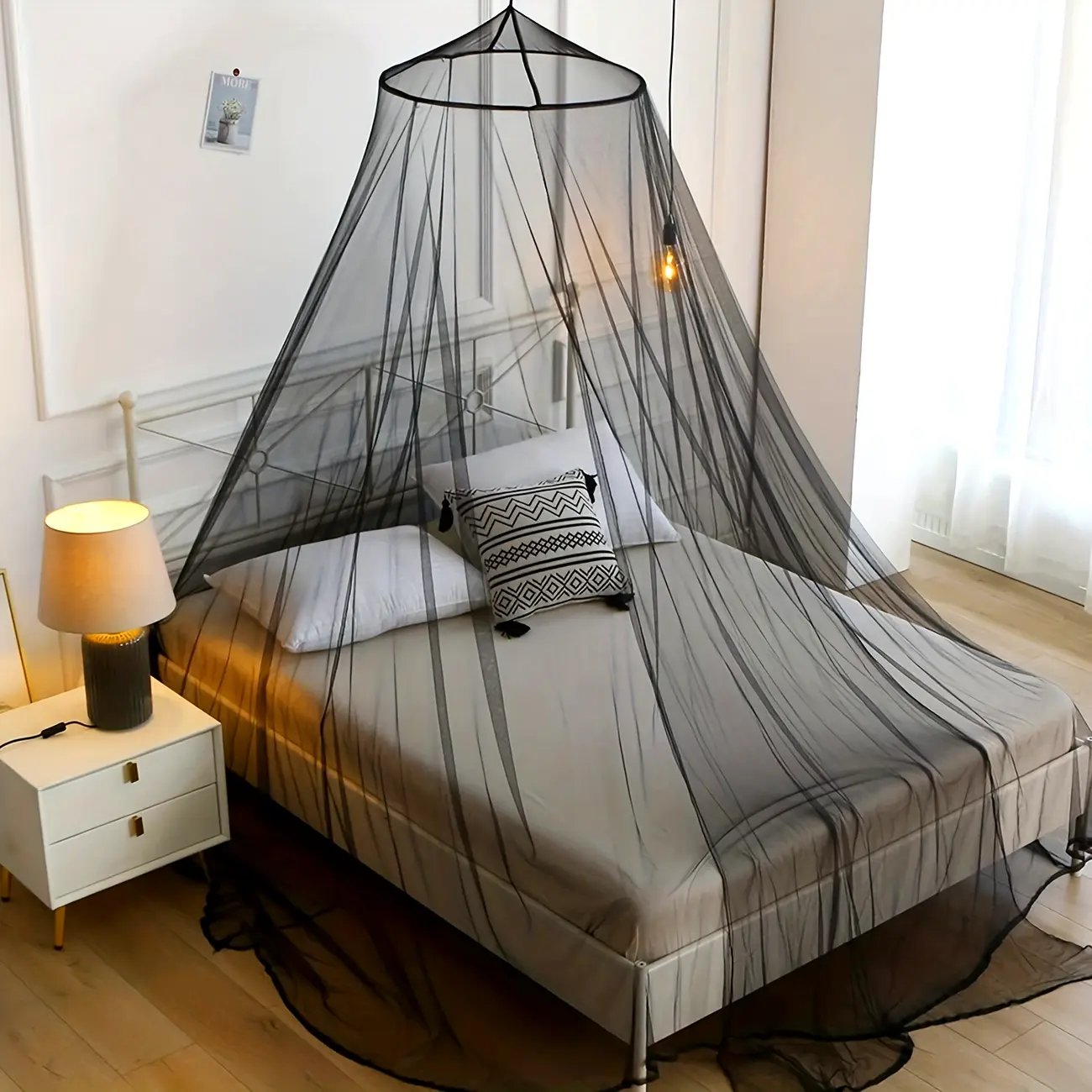 1pc dome mosquito net bed canopy for room decor princess dome mosquito netting for single to adult size beds bedroom use details 8