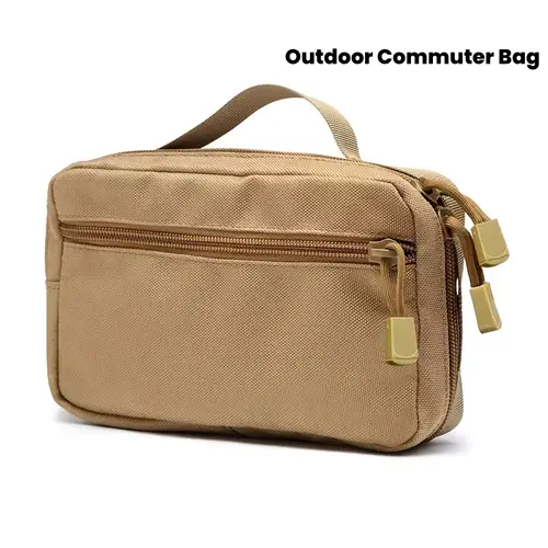 outdoor commuter bag durable oxford fabric multi compartment edc tool pouch with zippered closure and adjustable strap versatile utility organizer for tools essentials ideal for camping hiking everyday use camping accessories