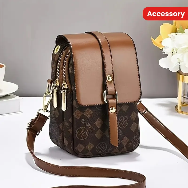 2025 new womens mobile phone bag multi layer practical niche versatile large capacity small bag ladies fashionable lightweight shoulder bag single shoulder bag crossbody bag details 1