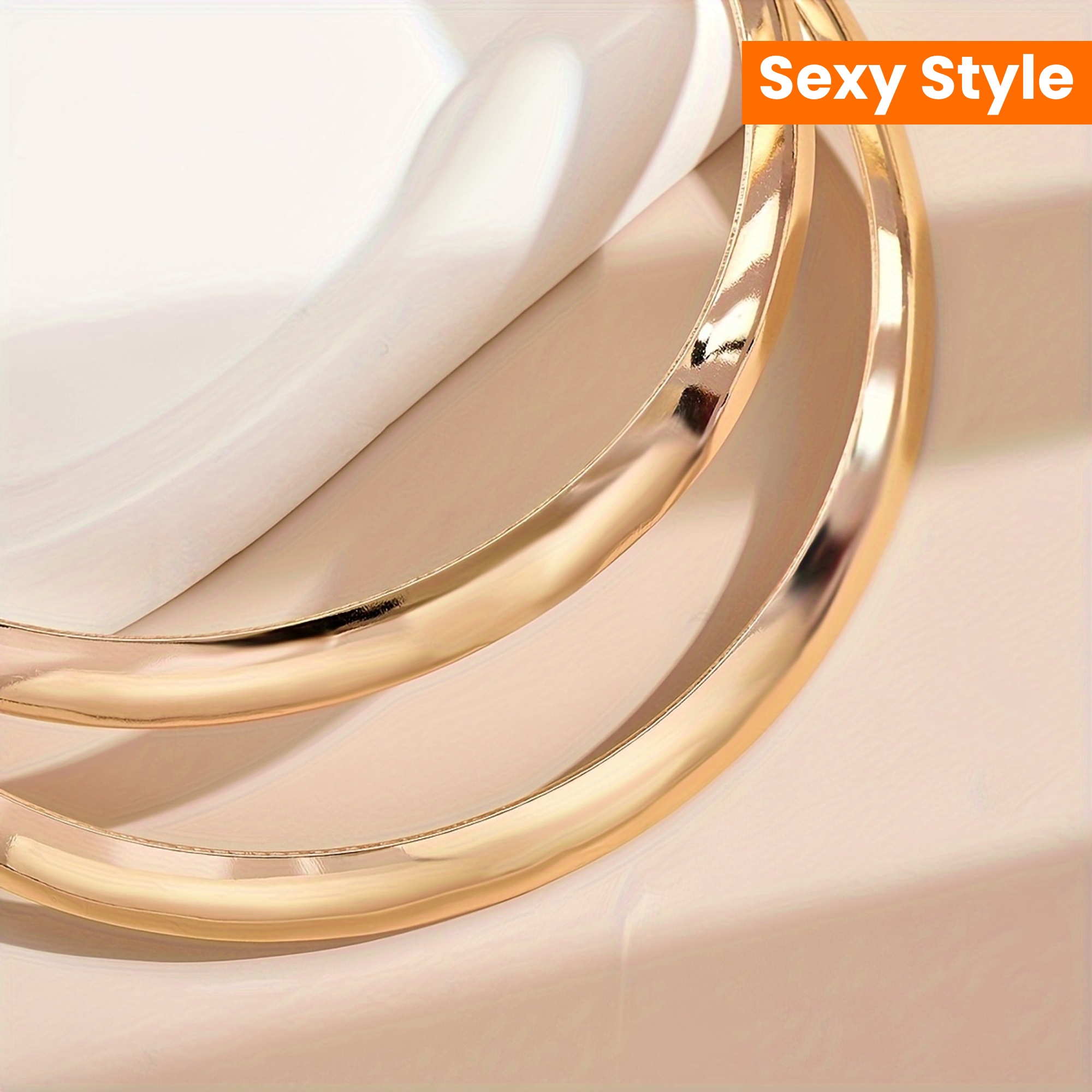 Dual Layer Open Cuff Choker Necklace, No Plating