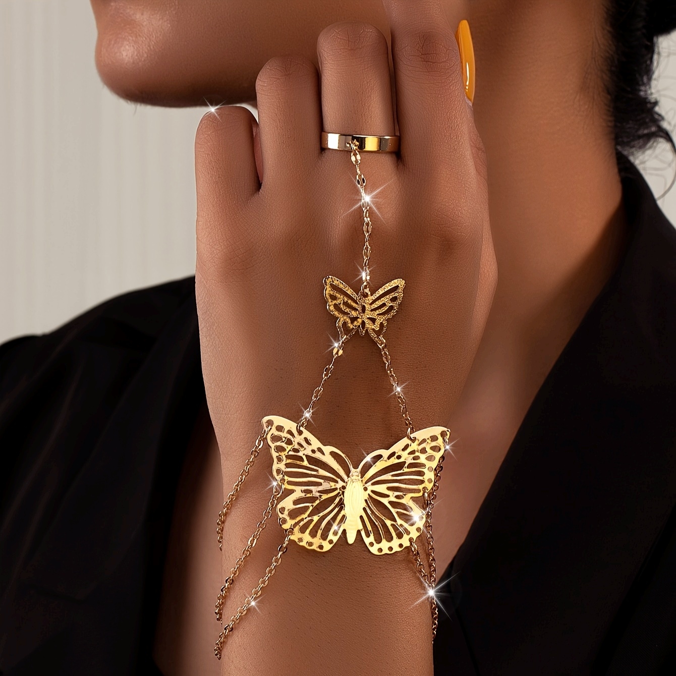 Sexy Butterfly Link Bracelet Iron for Parties & Vacations Spring Accessory