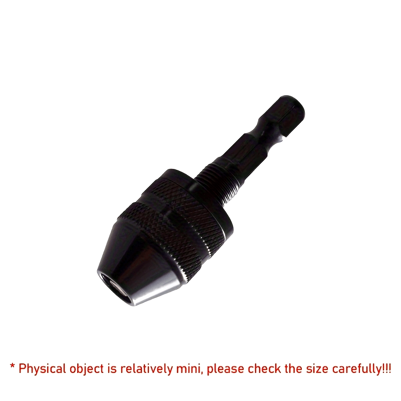 1pc Keyless Drill Screwdriver Impact Driver Adaptor 1/4 '' Hex Shank Drill Bit Tool Convertor Adapter