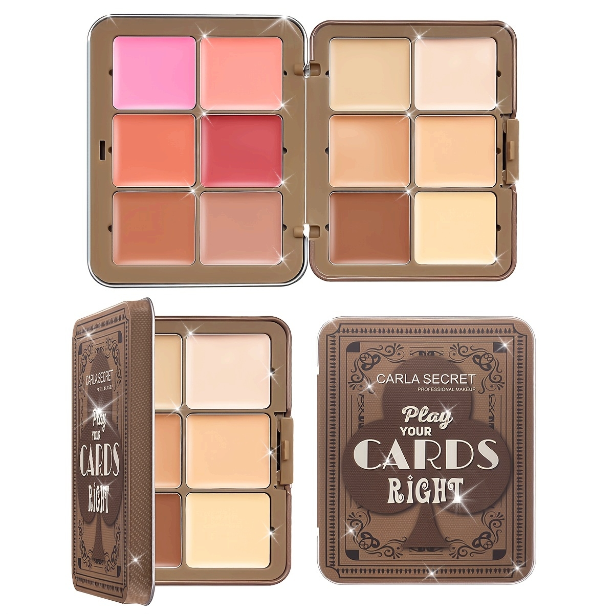 12 color blush highlighter contouring two in one poker card - Temu