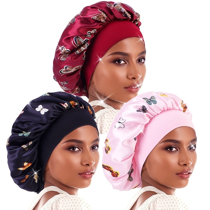 2pcs printed shower caps essential for hair care and beauty