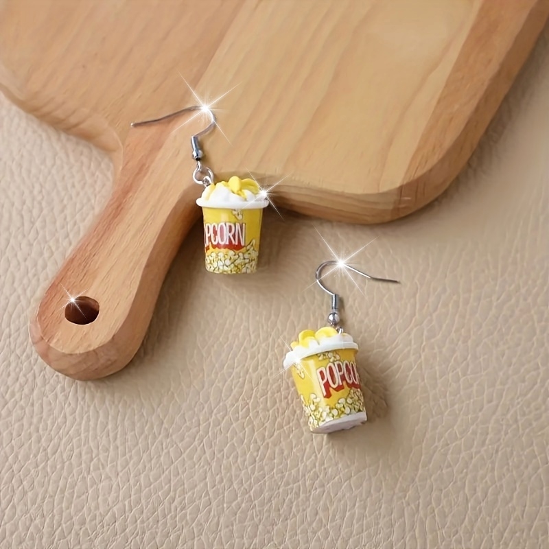 Drop Earrings Popcorn Match Daily Outfits Party Accessories