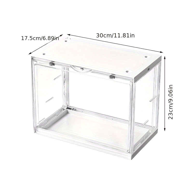Acryl Vitrine Verlichte Transparante Acryl Vitrine, Opbergdoos voor op Het Aanrecht met Hout-kunststof Basis, 10 15 20 25 30 35 40 50 60 Cm Lange Verzamelkast(50x50x30 cm/20x20x12 in