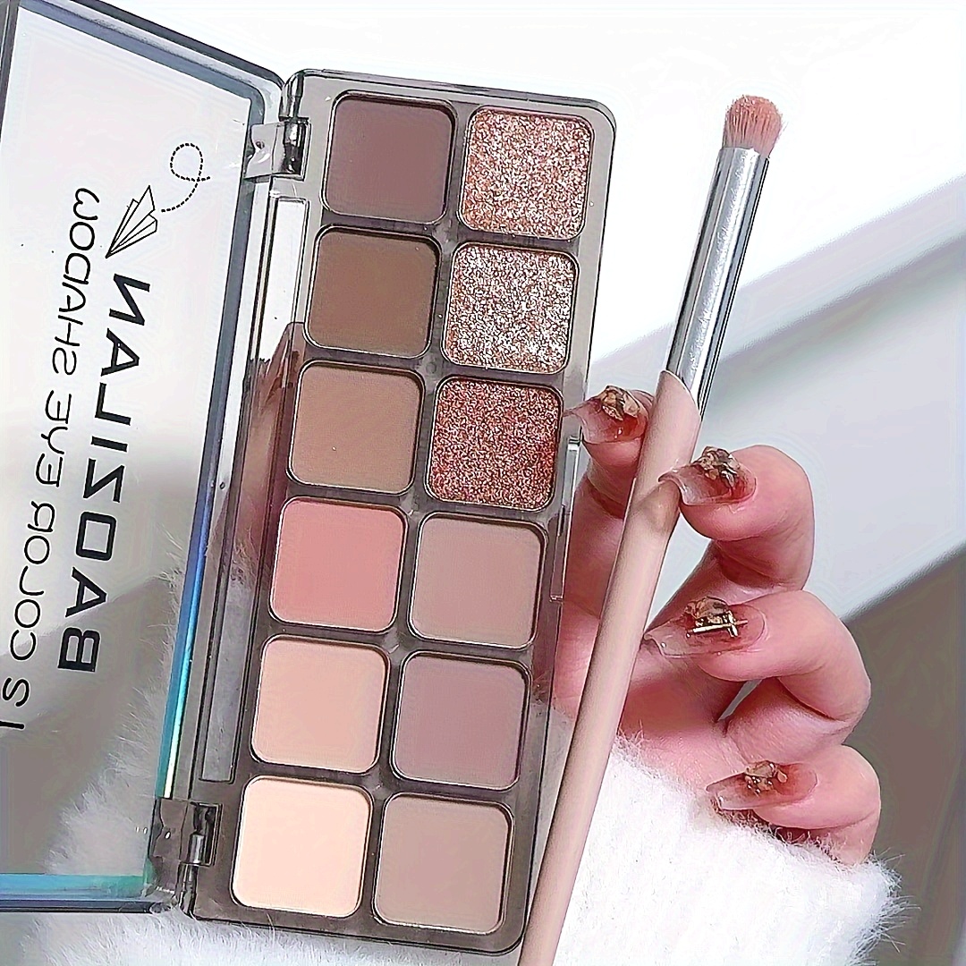 beauty makeup 12 color eye shadow pearlescent flash matte - Temu