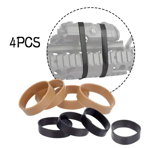 4pcs airsoft high strength elastic rubber ring hunting rilfe rubber band for a2 flashlight laser sight