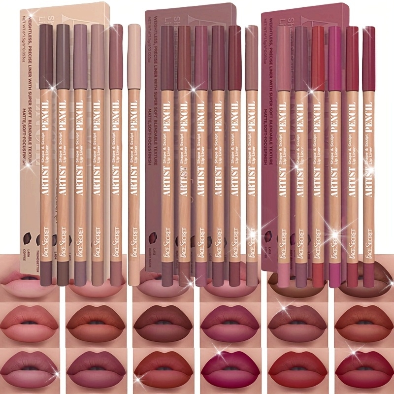 18pcs nude matte lip liner set 18 assorted colors high - Temu
