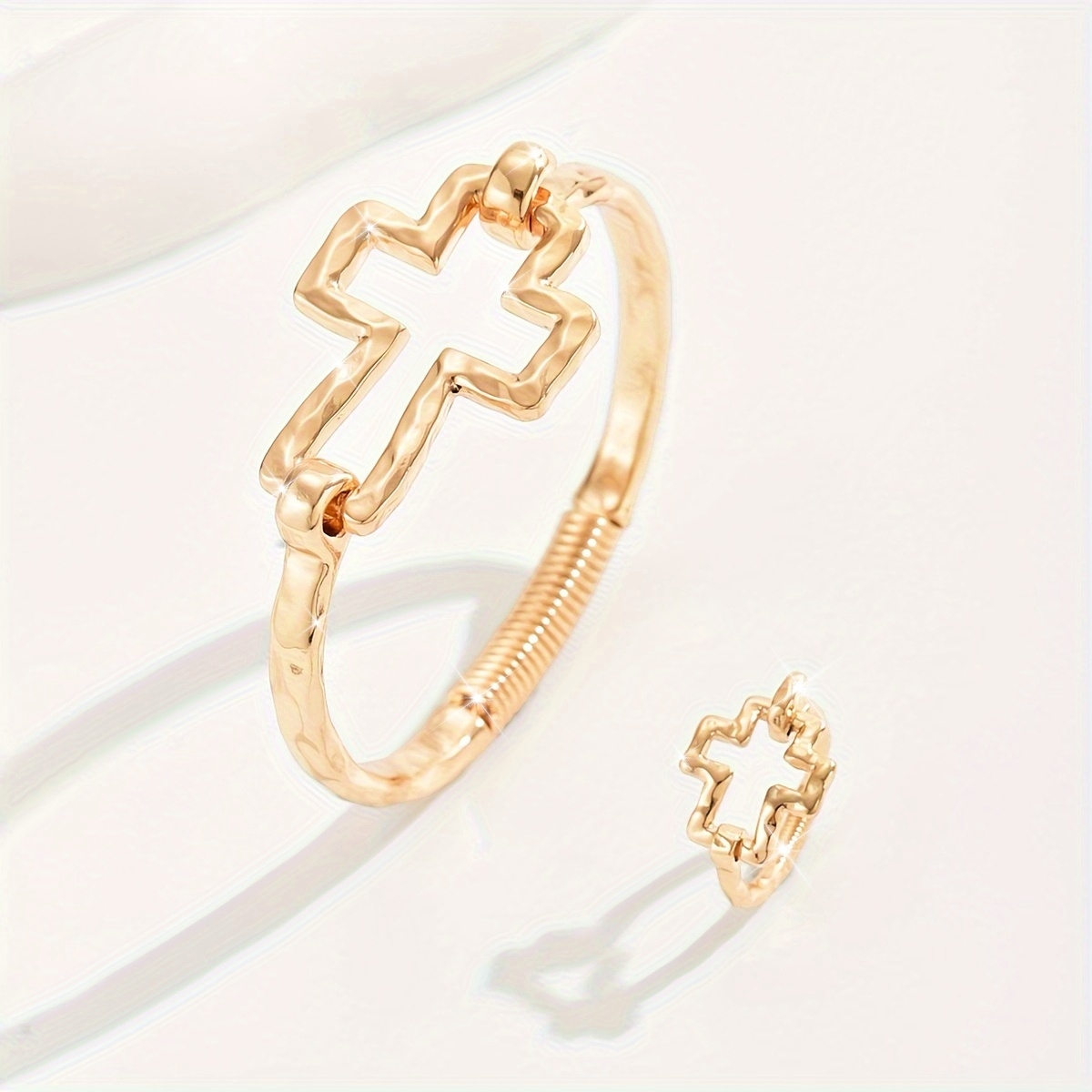 Punk Retro Style Bracelet Ring Set