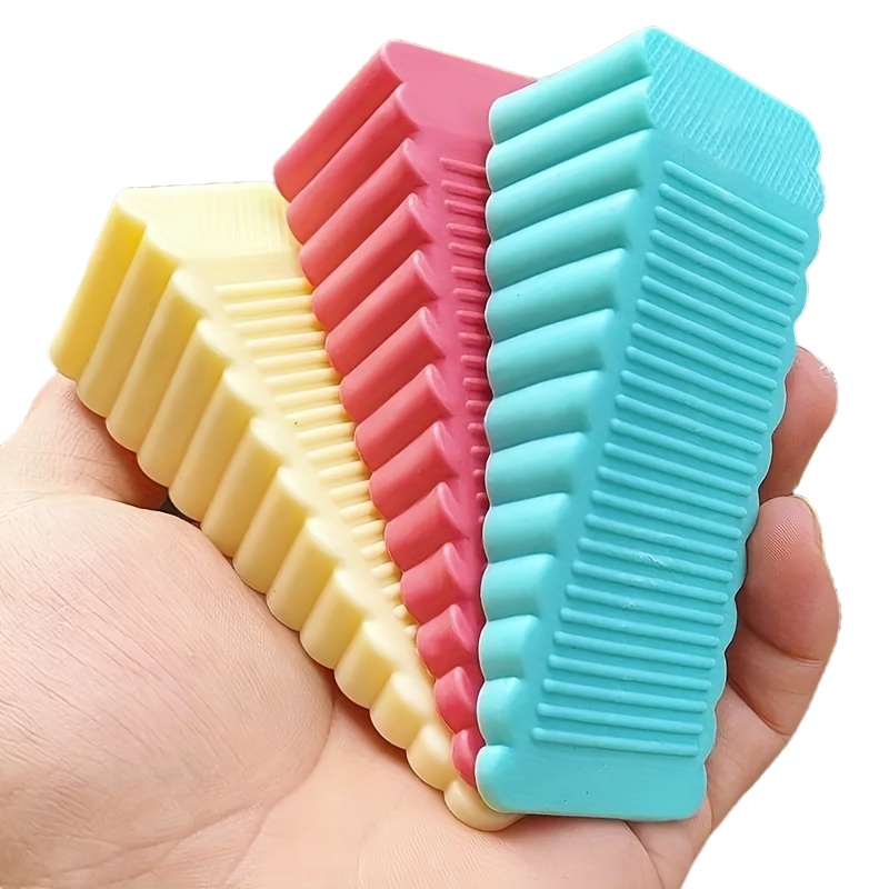 2pcs colorful no drill rubber door stops windproof door wedge   anti slam   mixed colors durable door stops for interior and outdoor use Product details 1