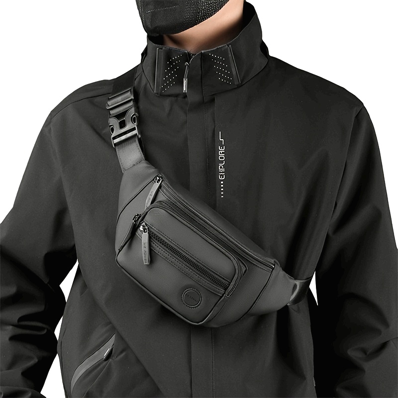 Lightweight PU Waist Chest Bag Men