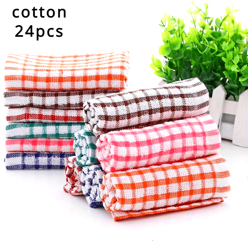 

5/10pcs Absorbent Kitchen Towels - Reusable Non-woven Cleaning Cloths, Suitable For Restaurants And Tableware, Multiple Colors