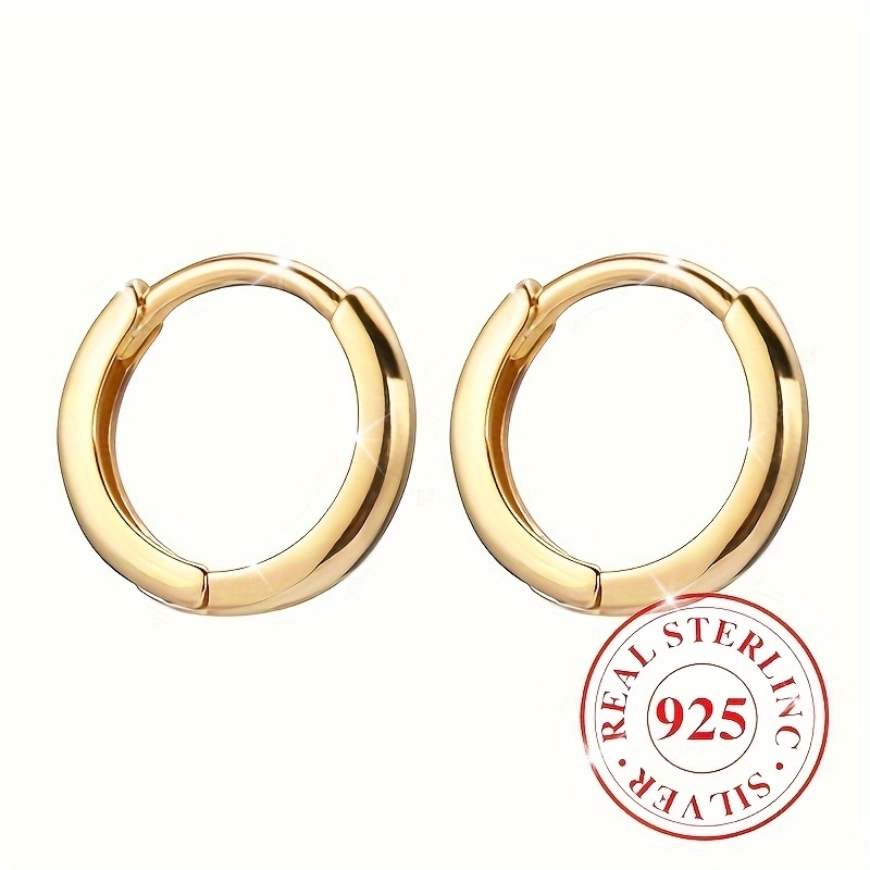 Minimalist Plain Circle Small Round Earrings, Unisex