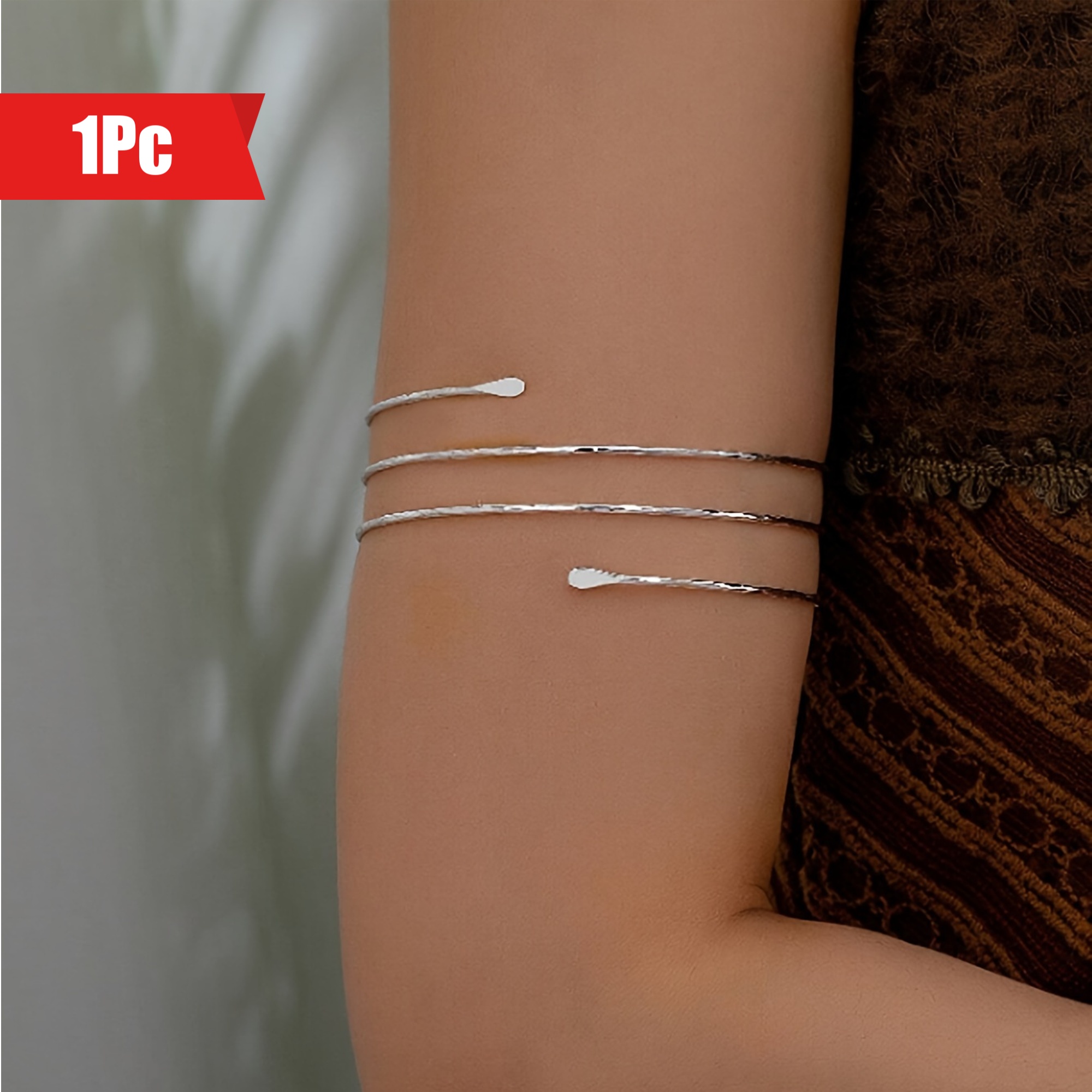 Adjustable Zinc Alloy Open Cuff Bangle for Women