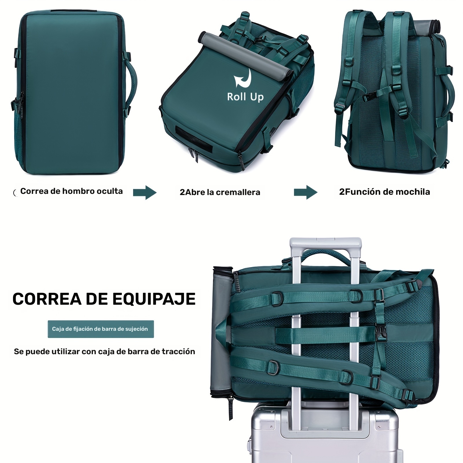 1pc Bolso de Viaje para Hombres, Bolso de Gran Capacidad para Senderismo, Bolso Multifuncional para Negocios y Computadora, Bolso Impermeable con Bolso para Tenis - Imagen 12