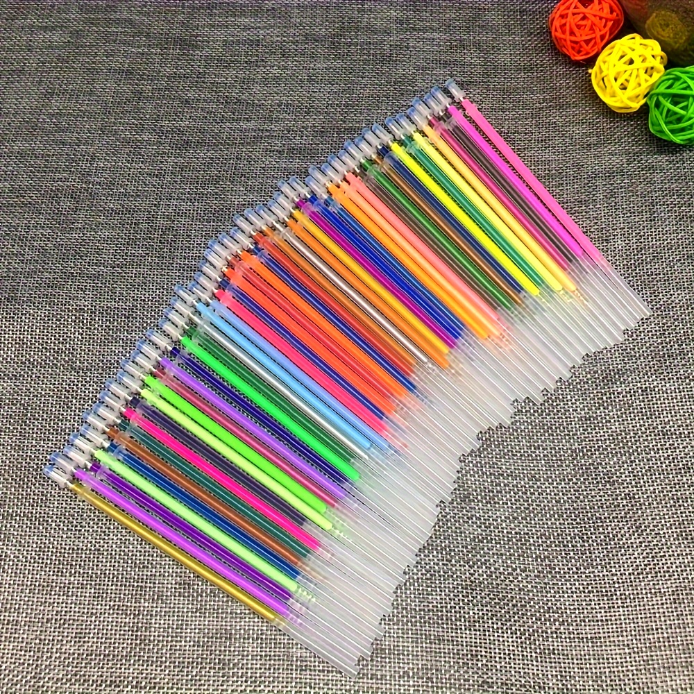 36 colors set flash ballpoint gel pen highlight refill     refill painting pen drawing color pen details 1