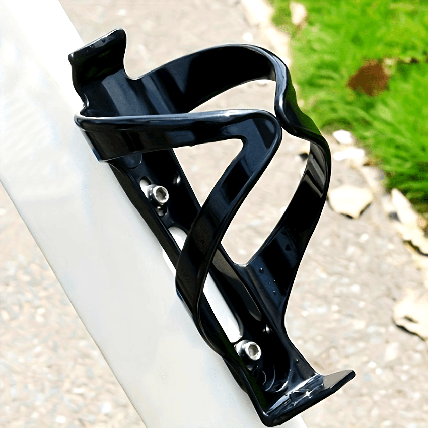 

1pc Black Abs Bicycle Water Bottle Holder - , No-drill Installation For Mountain & Road Bikes, Cycling Accessory