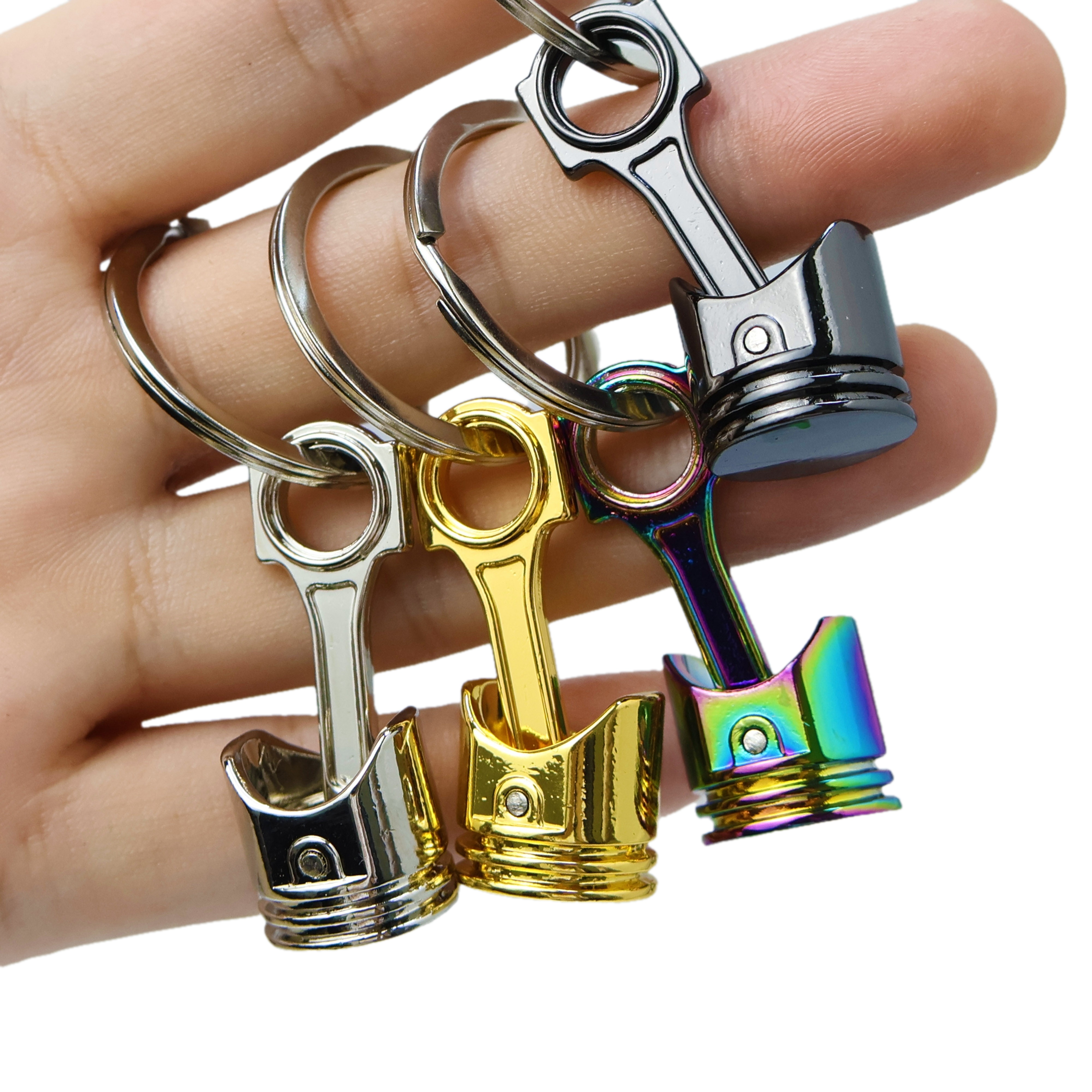 TEMU 1pc Random Engine Piston Keychain Man, Car Modified Metal Keychain Pendant, Motorcycle Piston Pendant, Car Modified Key Ring Small Gift