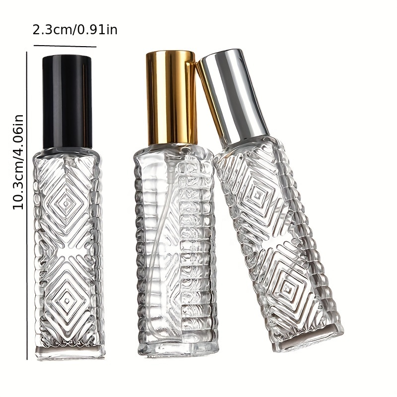 10ml Glass Spray Bottle Portable Refillable Perfume Bottle Gold Empty  Cosmetic Container Travel Sub-bottle Mist Sprayer