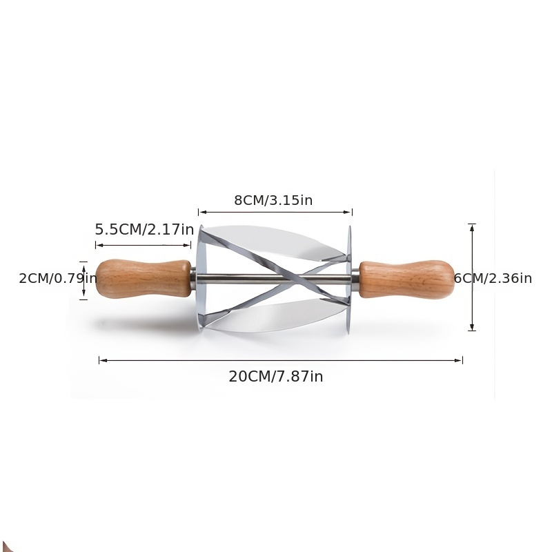 stainless steel small croissant cutter