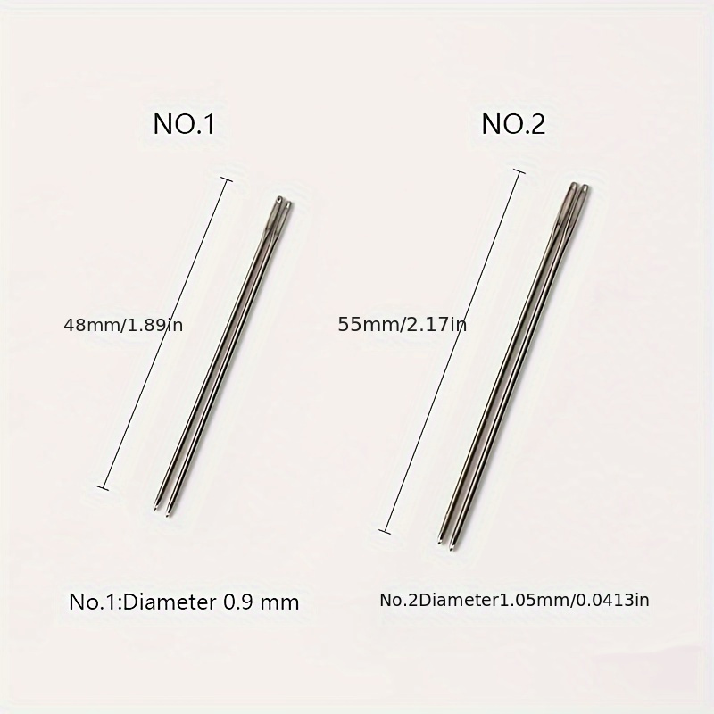 Wuta 12pcs Set Of Leather Sewing Needles With , Suitable For Blunt Stitching, Featuring Round-pointed Tips For Hand Sewing Leather